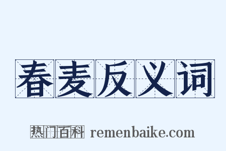 春麦反义词是什么意思的图片